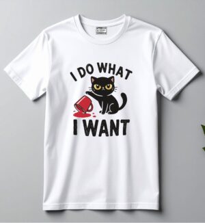 Playera "I Do What I Want" - Gato Rebelde & Taza Derramada