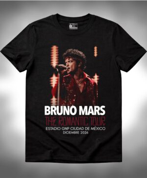Playera Bruno Mars - The Romantic Tour Estadio GNP, CDMX Diciembre 2026