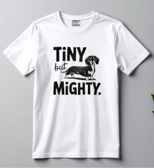 Playera "Tiny But Mighty" - Perro Salchicha & Estilo Actitud